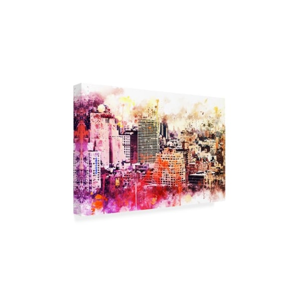 Philippe Hugonnard 'NYC Watercolor Collection - Manhattan District' Canvas Art,22x32